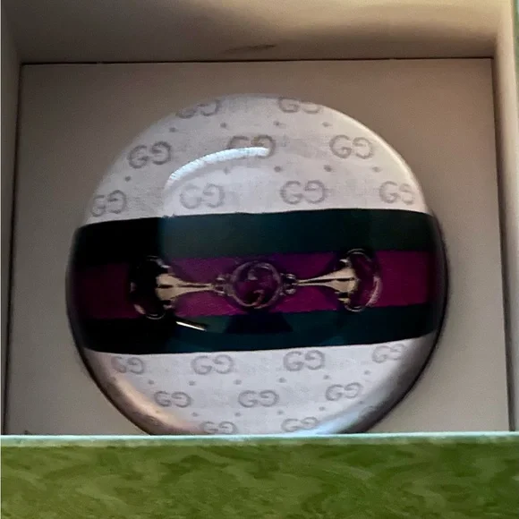 Gucci Web & Interlocking G Horsebit Paperweight - NEW - Picture 3 of 6
